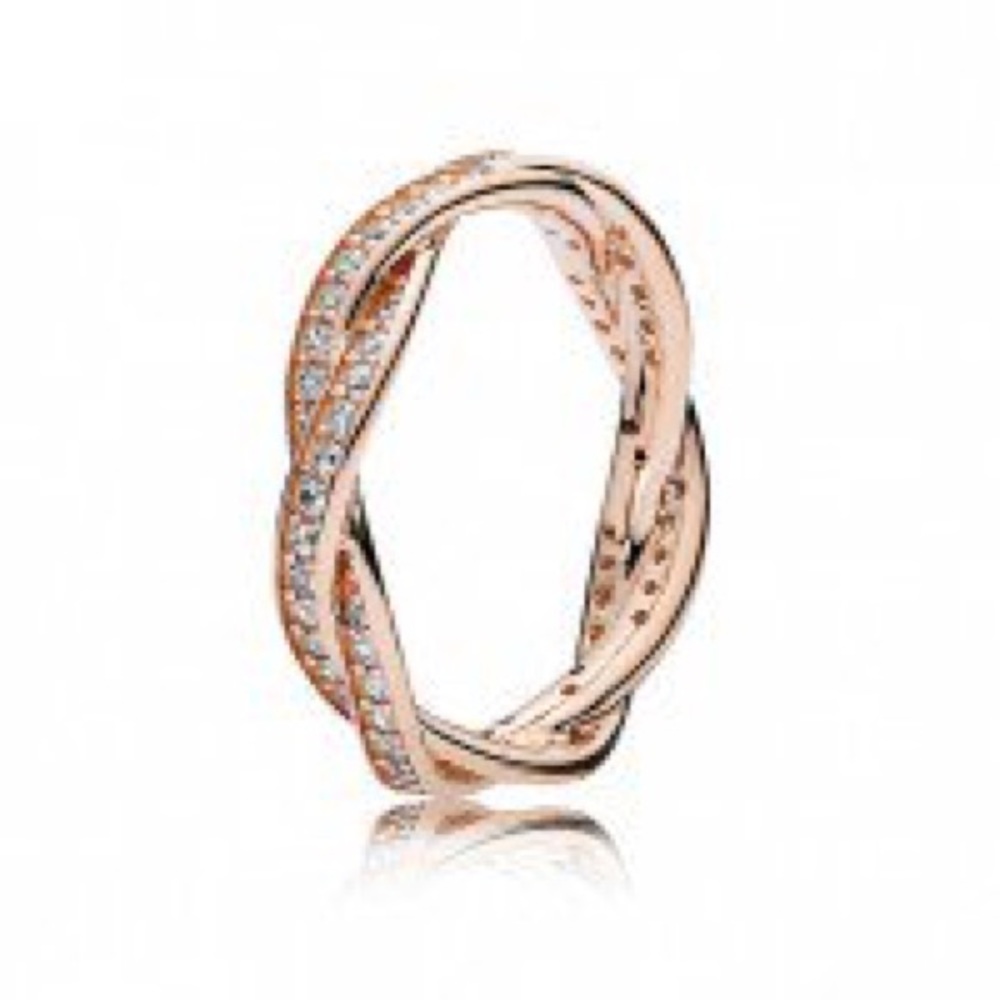 braided ring in PANDORA Rose™  size 8.5